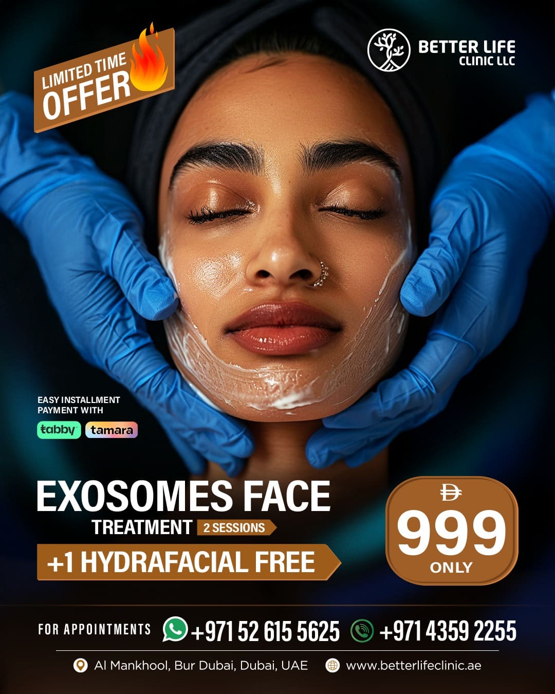 Exosome face + hydrafacial Package