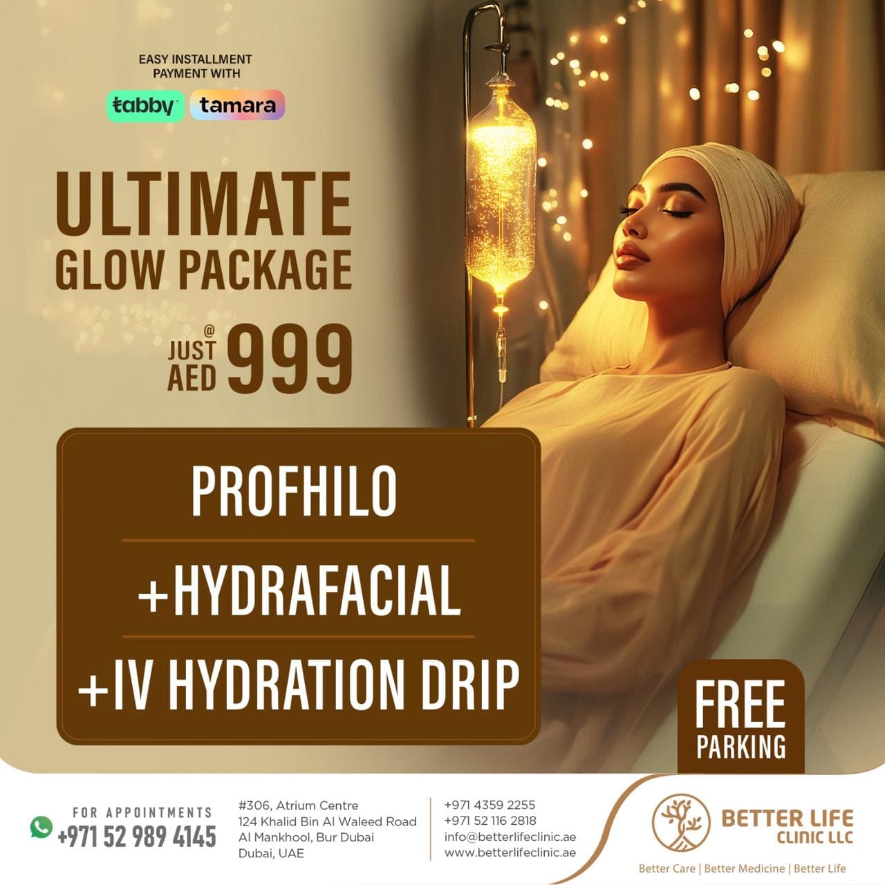 Profilo+Hydrafacial+IV Hydration Drip Package