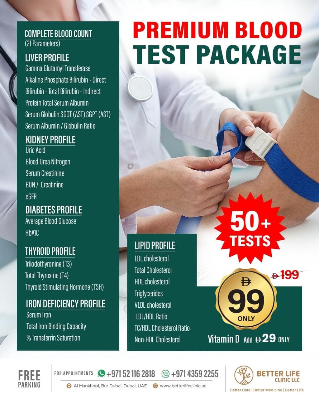 Affordable Blood Test Packages in Dubai Home & Clinic Lab Tests