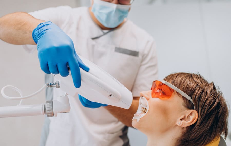 In-Clinic Laser Whitening